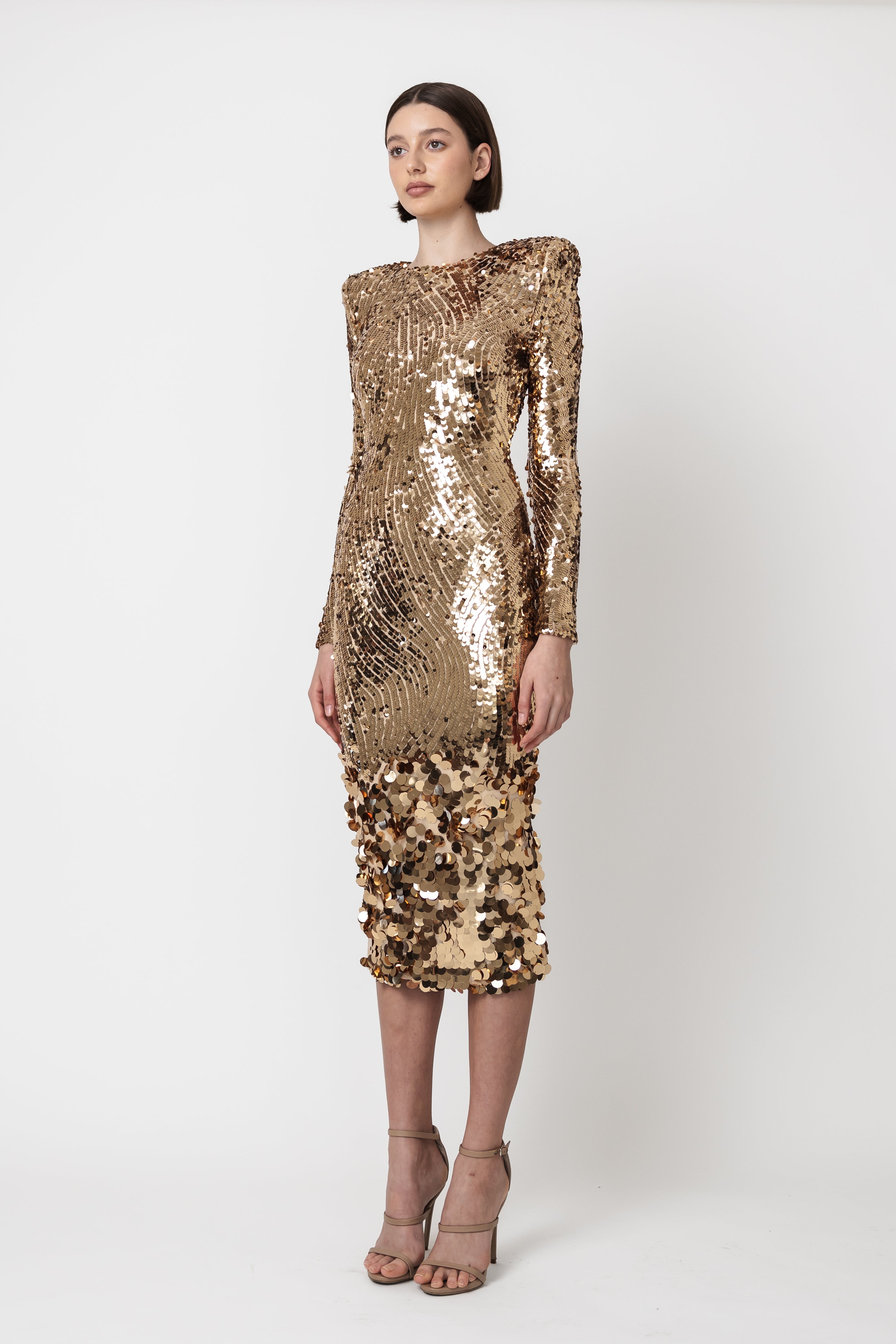GOLD SEQUIN MIDI DRESS Meraki Official Australia GOLD SEQUIN MIDI DRESS Meraki Official Australia