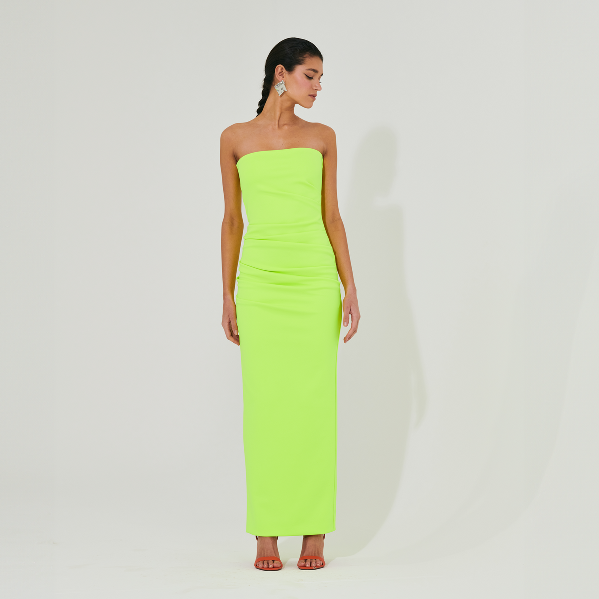 Neon Lime Strapless Maxi Dress Meraki Official Australia