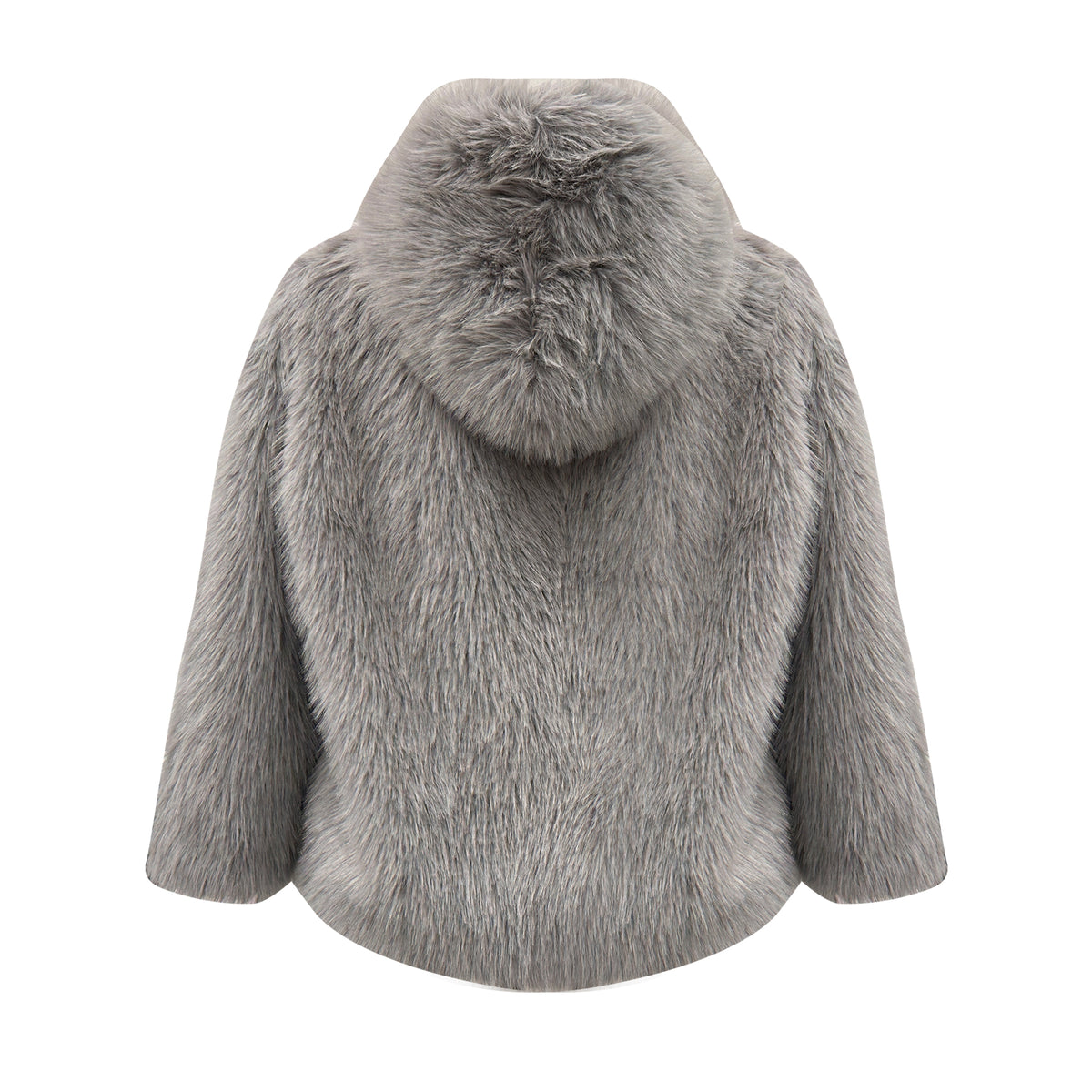 Grey camo store fur coat