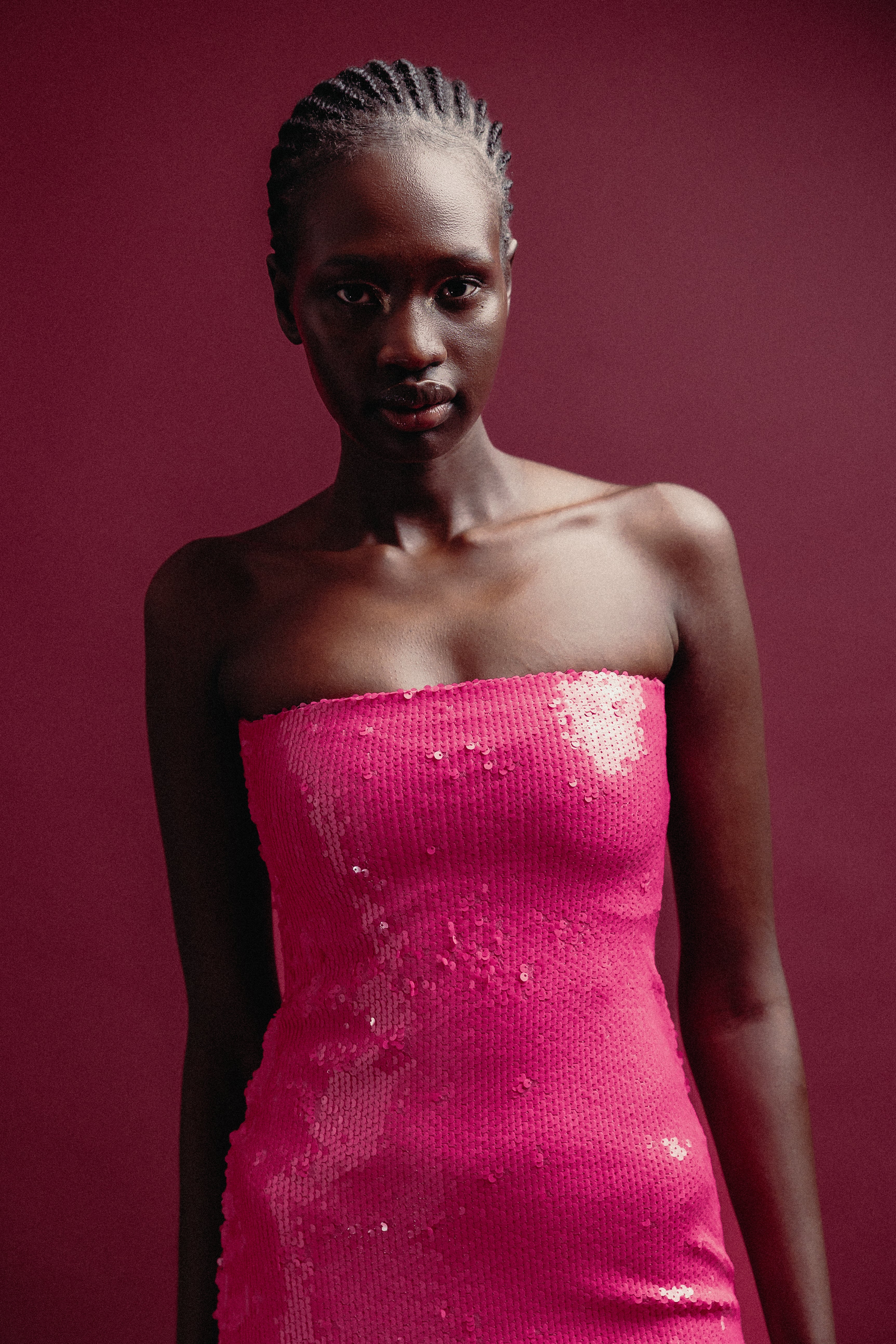 Corset Back Sequin Mini