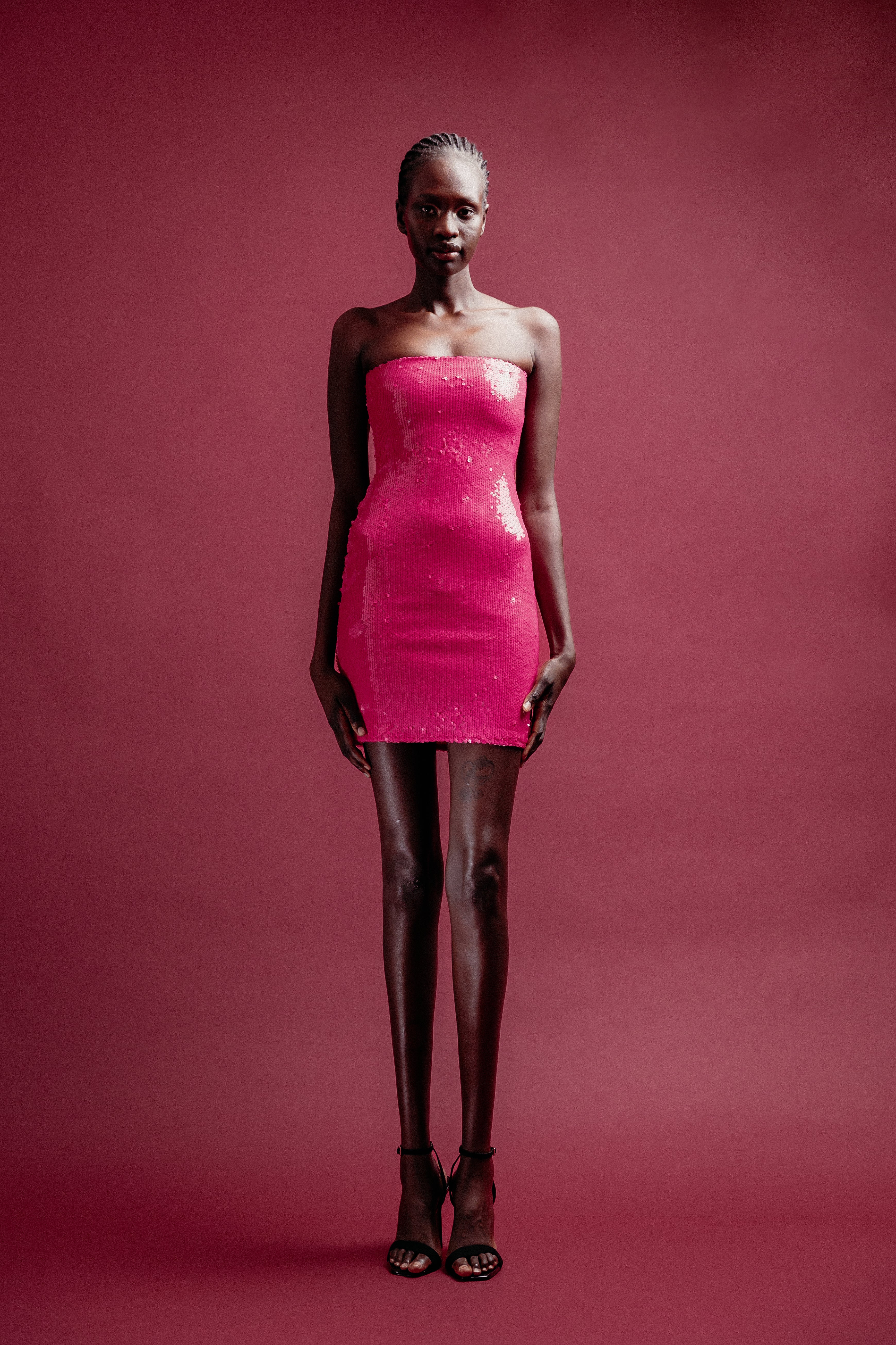 Corset Back Sequin Mini