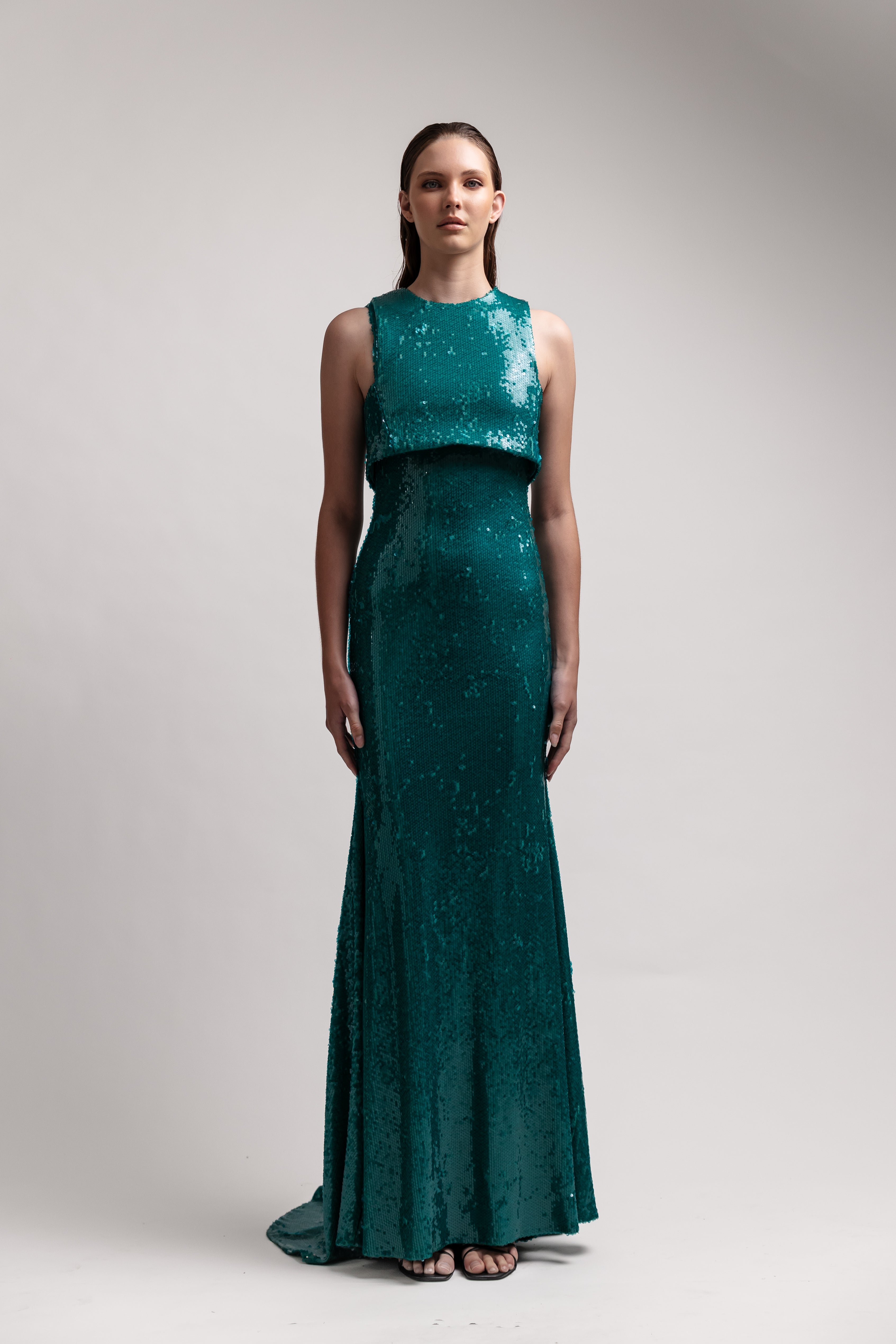 RACER SEQUIN GOWN