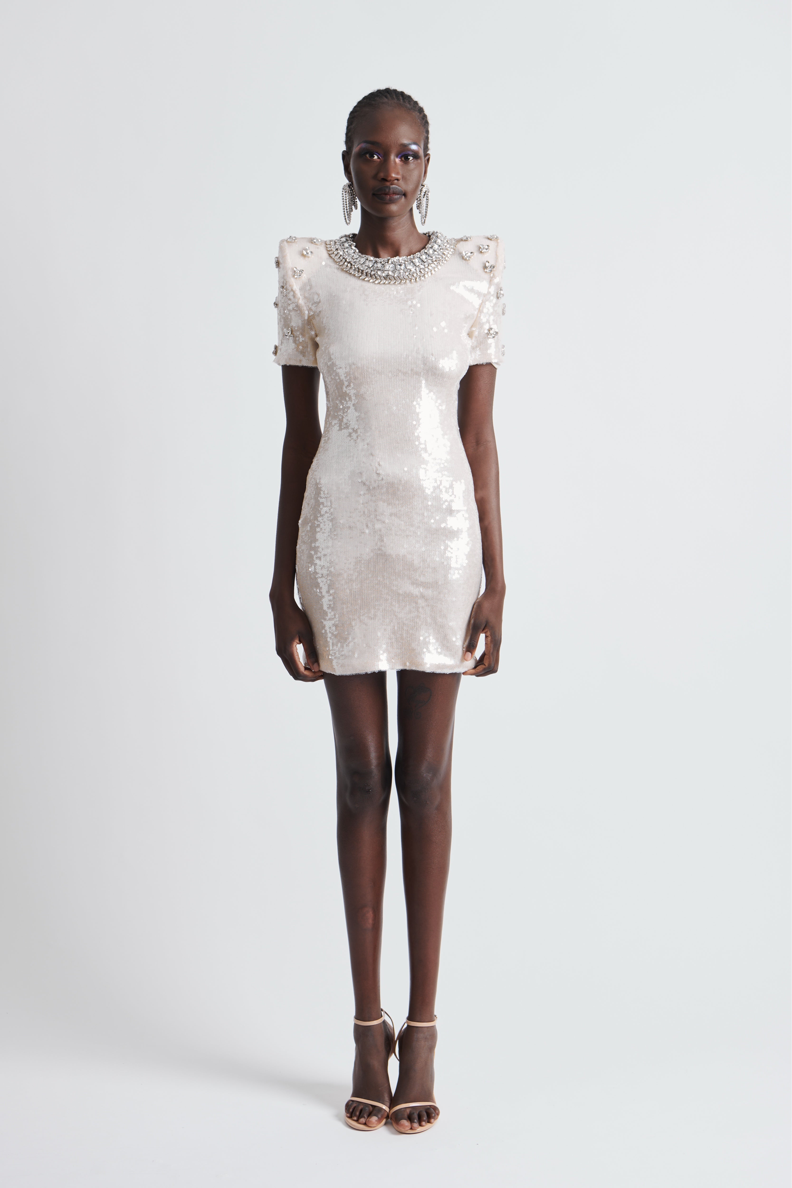 DIAMOND SEQUIN MINI DRESS