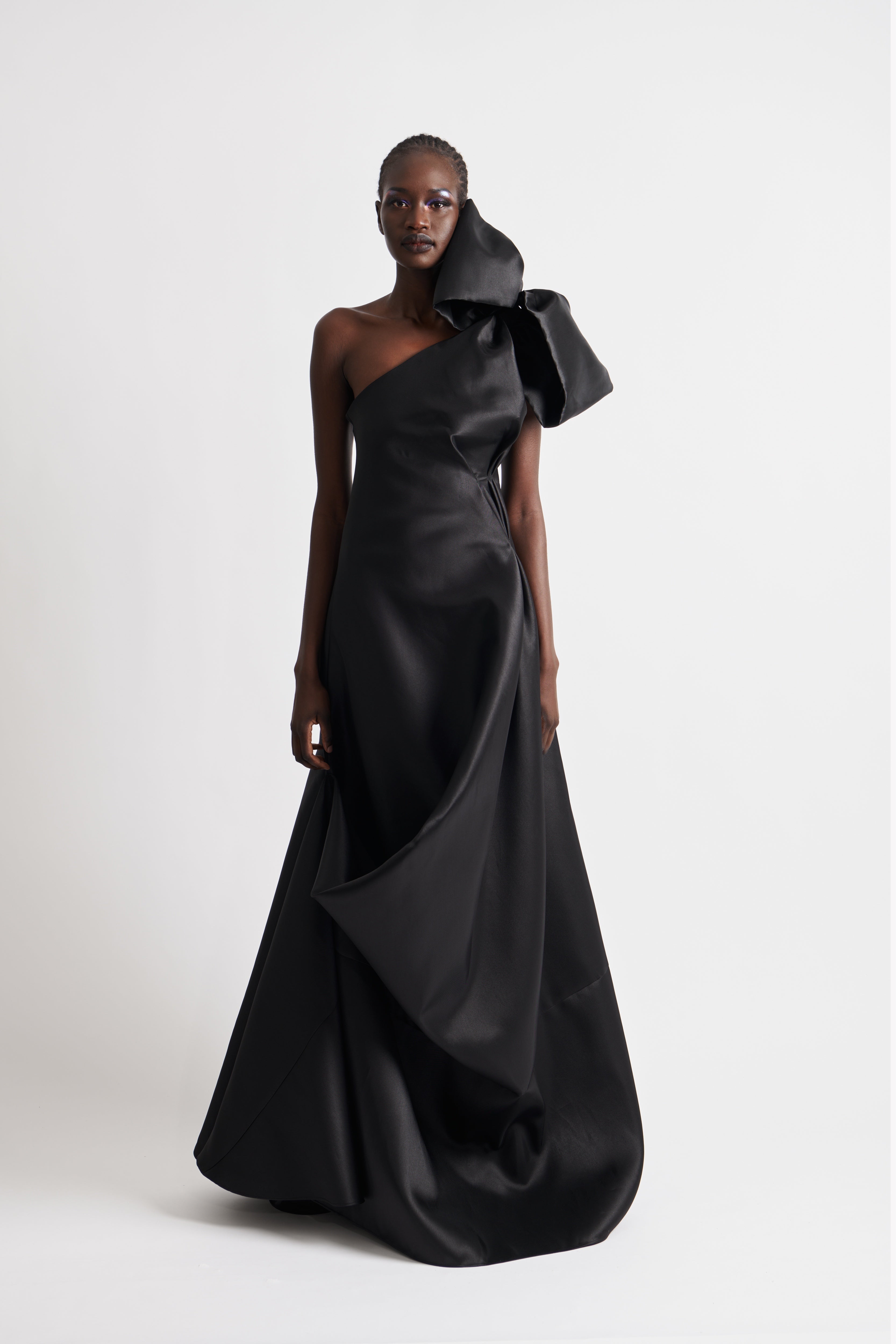 NOIR ROSETTE  BALL GOWN