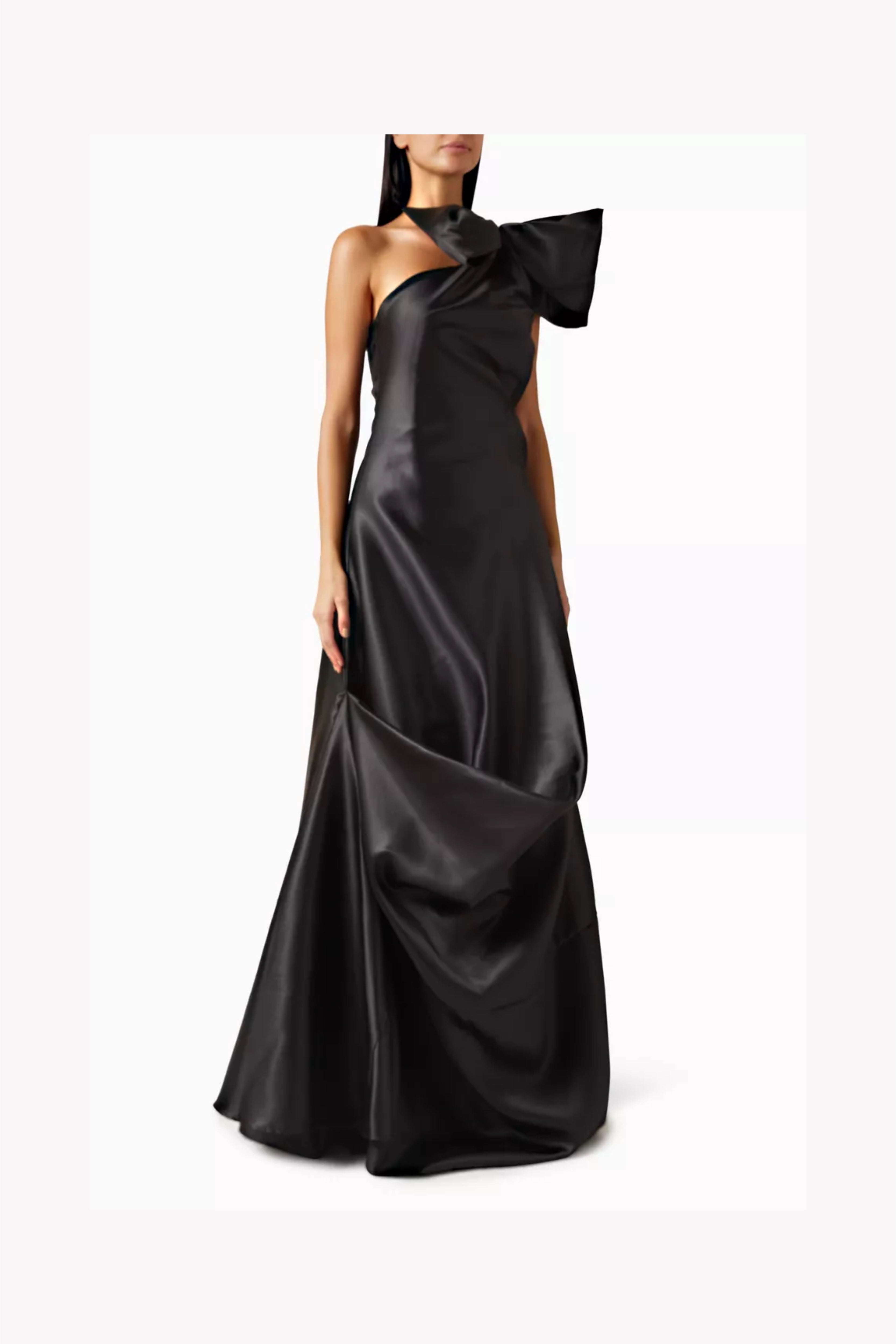 NOIR ROSETTE  BALL GOWN