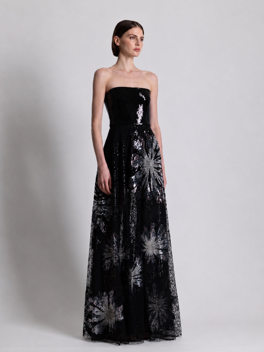 FLEUR ETOILE GOWN NOIR