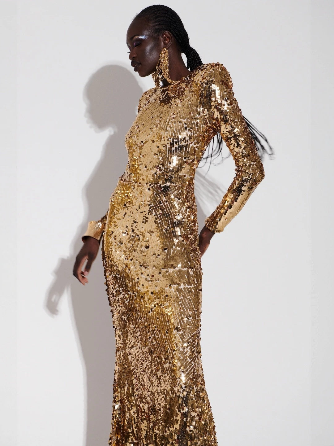 GOLD SEQUIN GOWN