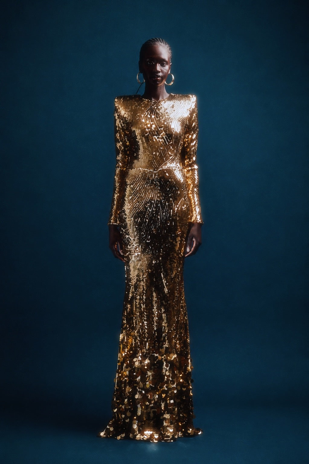 GOLD SEQUIN GOWN