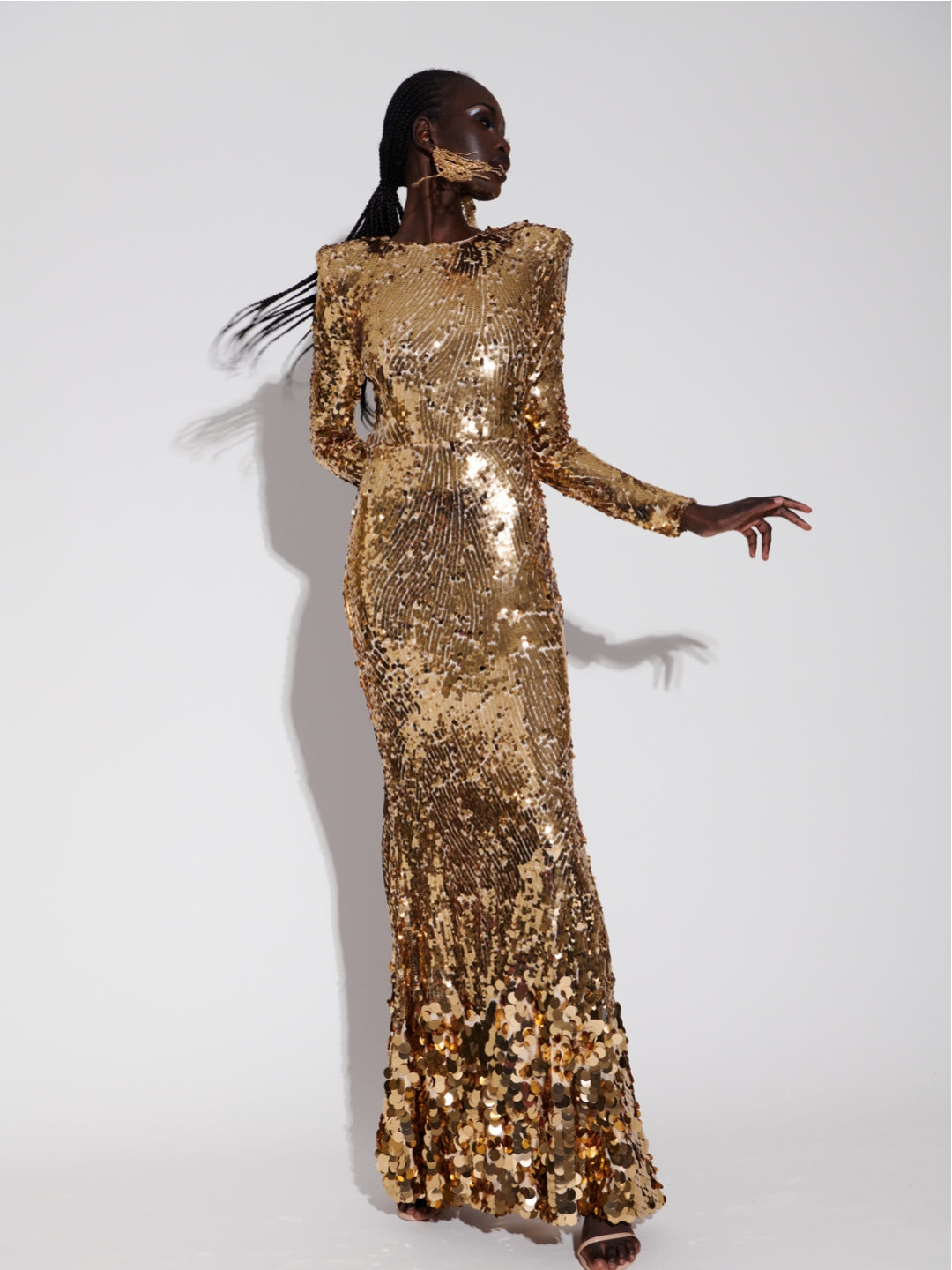 GOLD SEQUIN GOWN