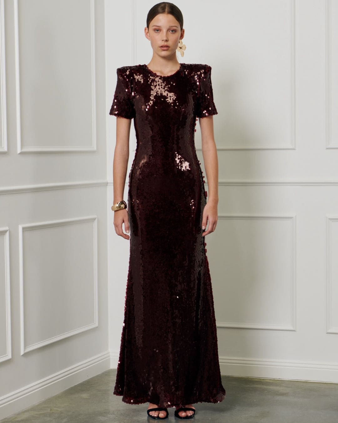 Sequin Shoulders Gown