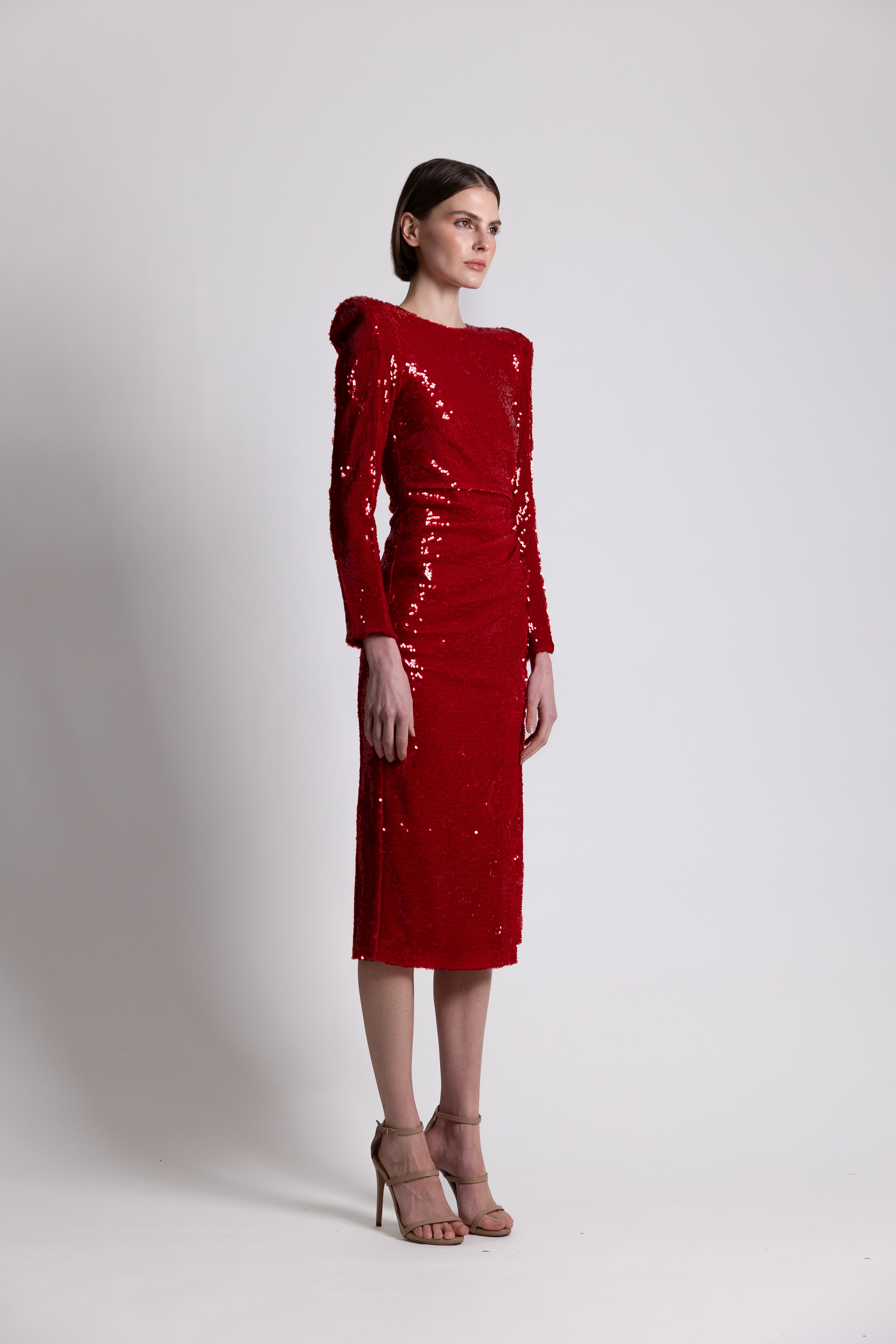 SEQUIN EMMA MIDI DRESS