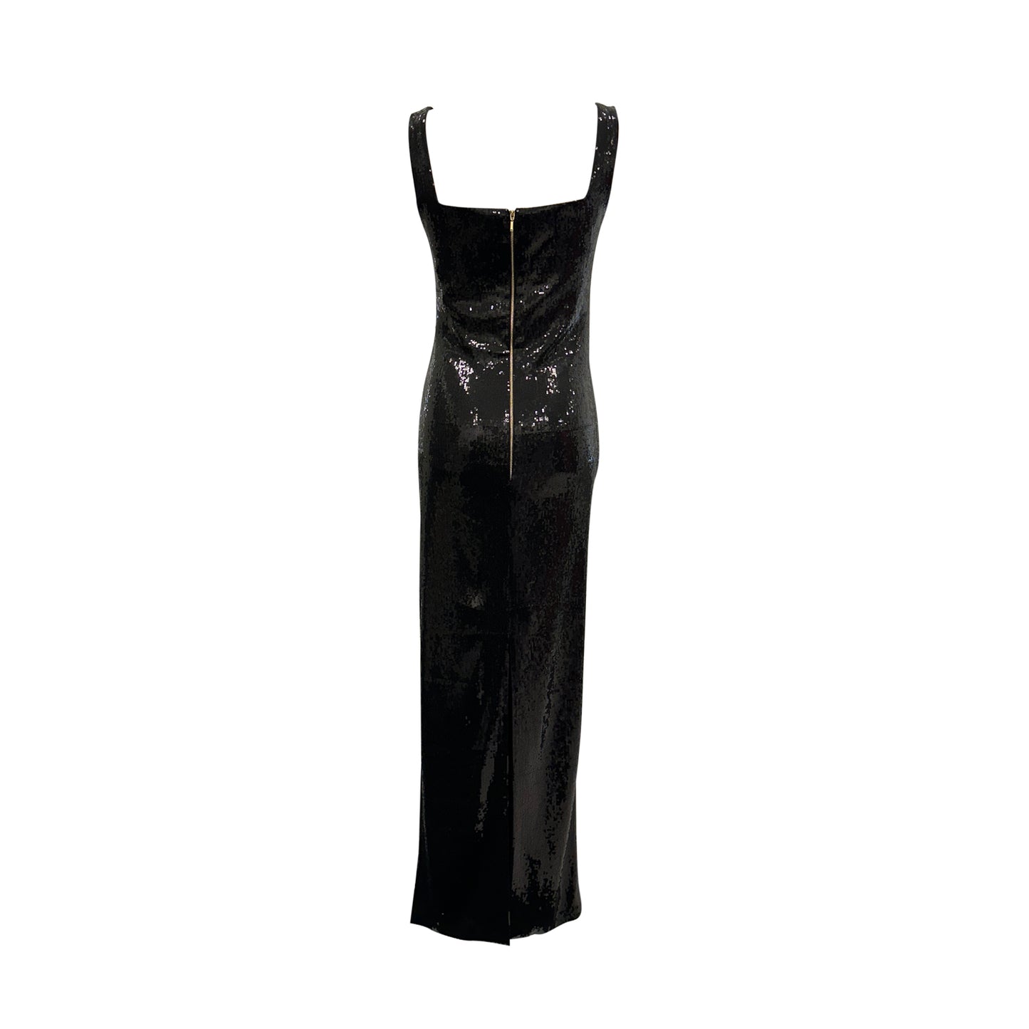 Black Square Neck Sequin  Maxi Dress I Meraki Official