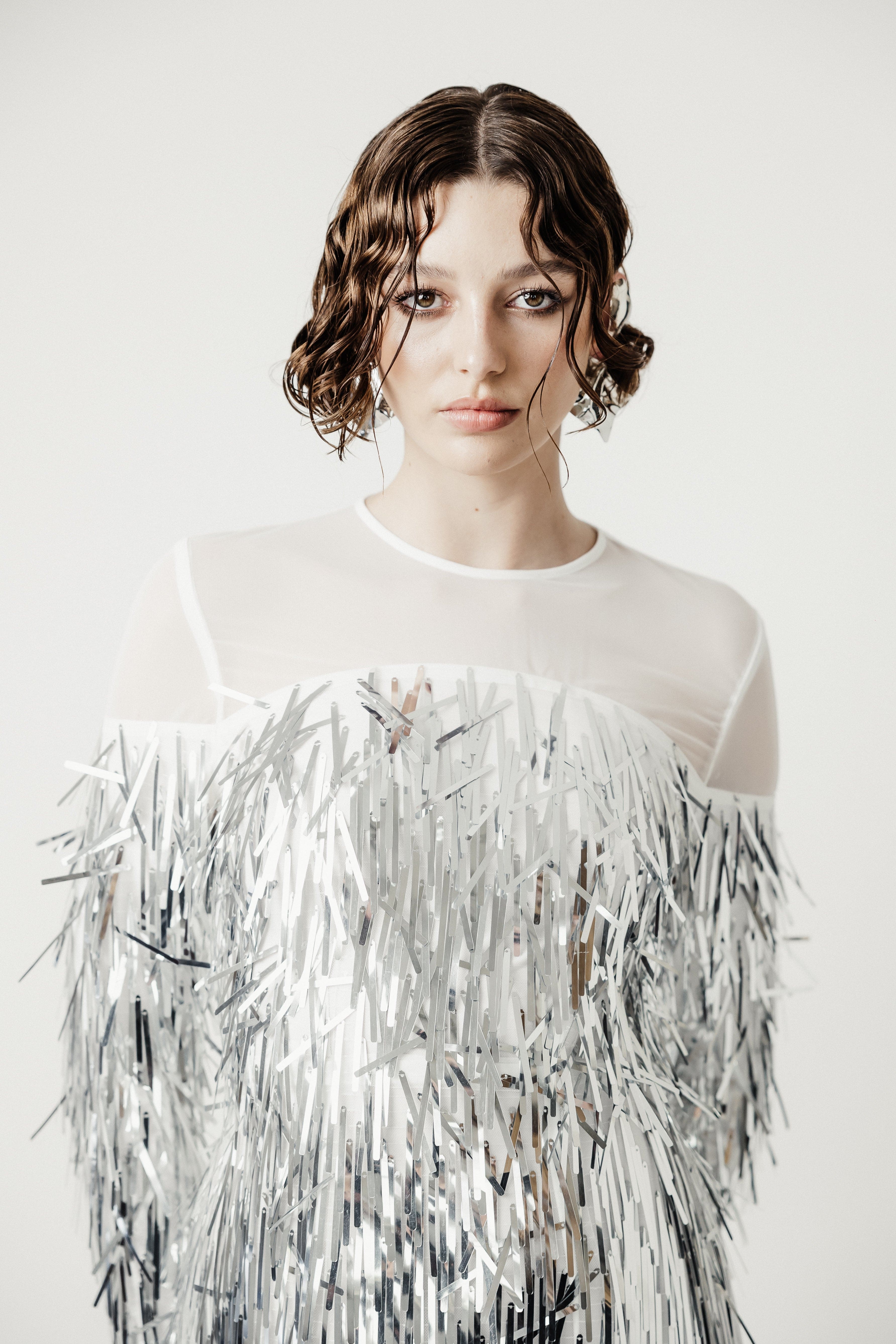 Silver Sequin Icicles Dress