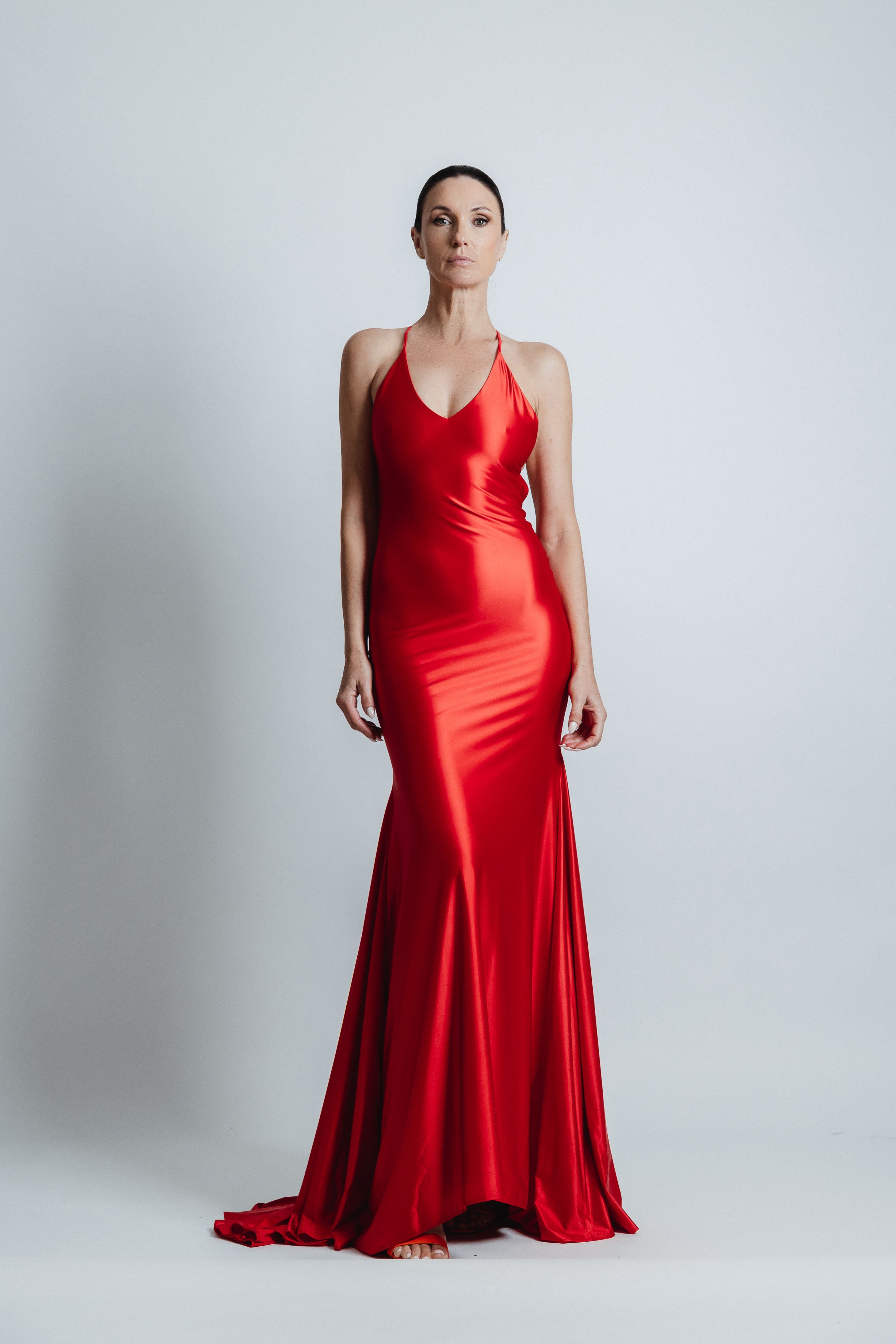 RED SLIP GOWN