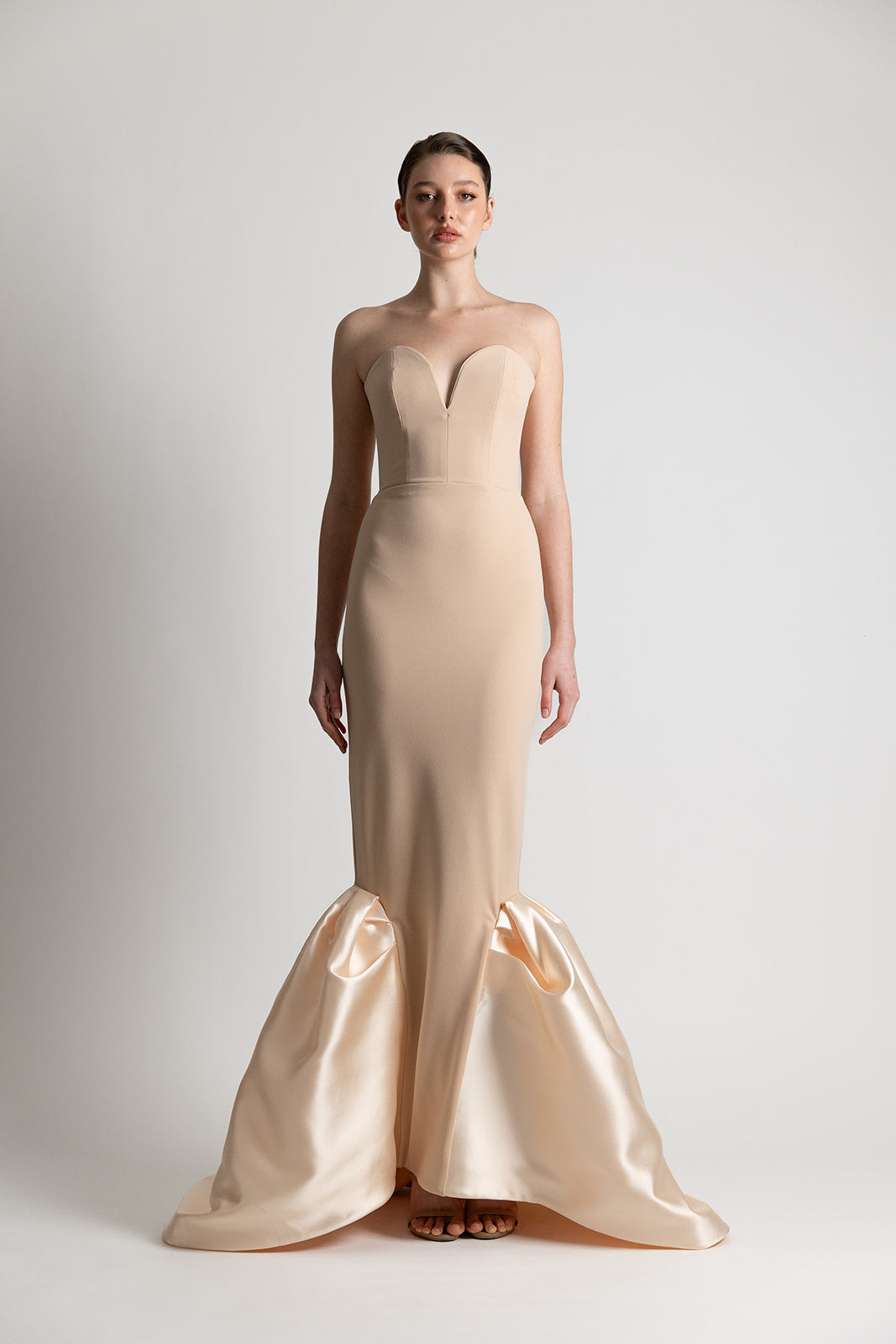 STRAPLESS MERMAID GOWN NUDE