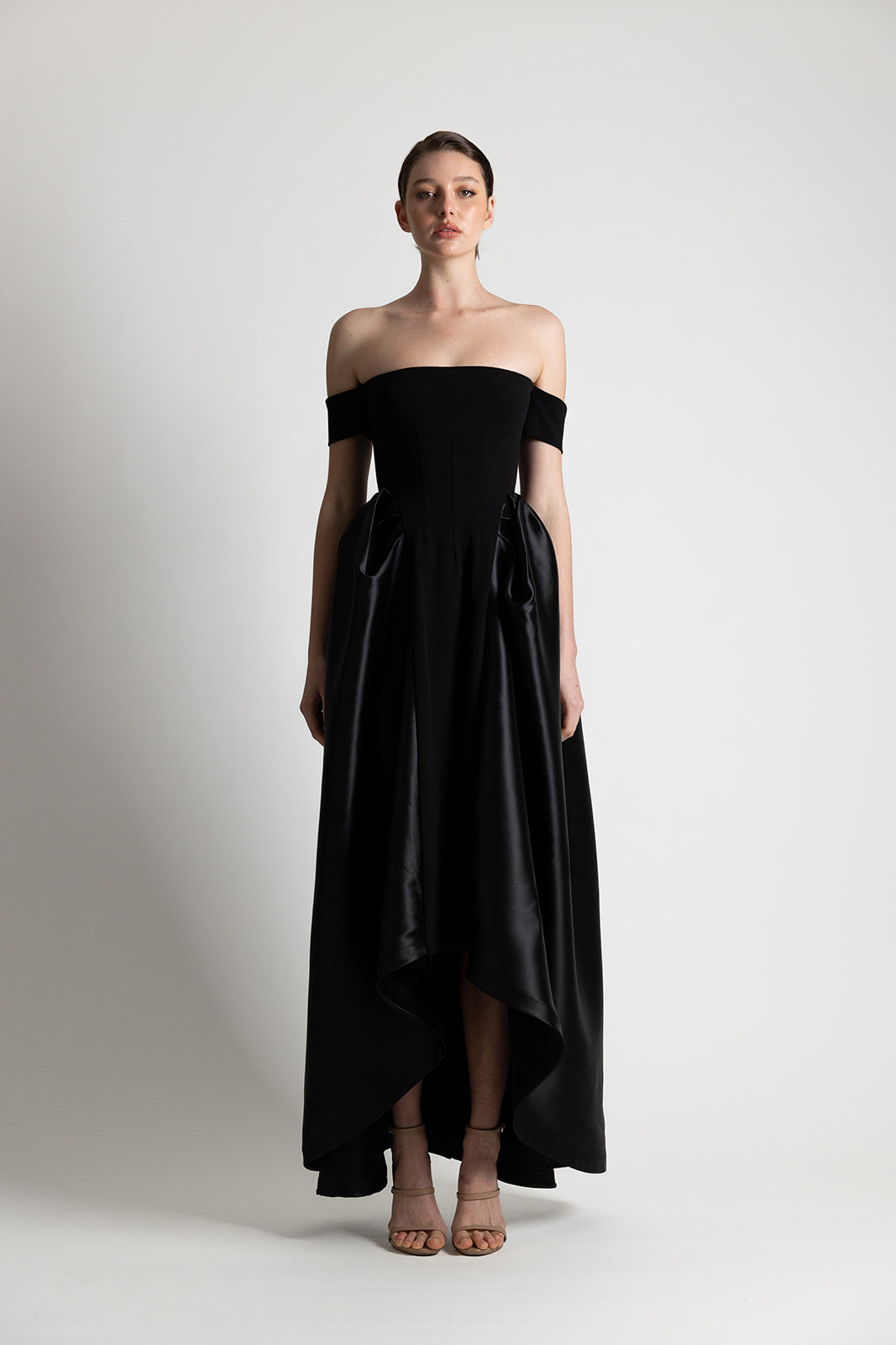 STRAPLESS DOME DRESS BLACK