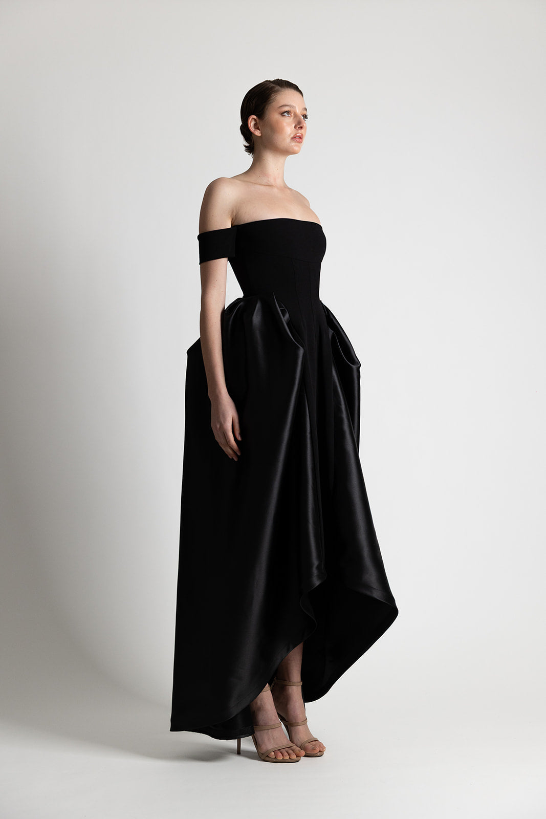 STRAPLESS DOME DRESS BLACK