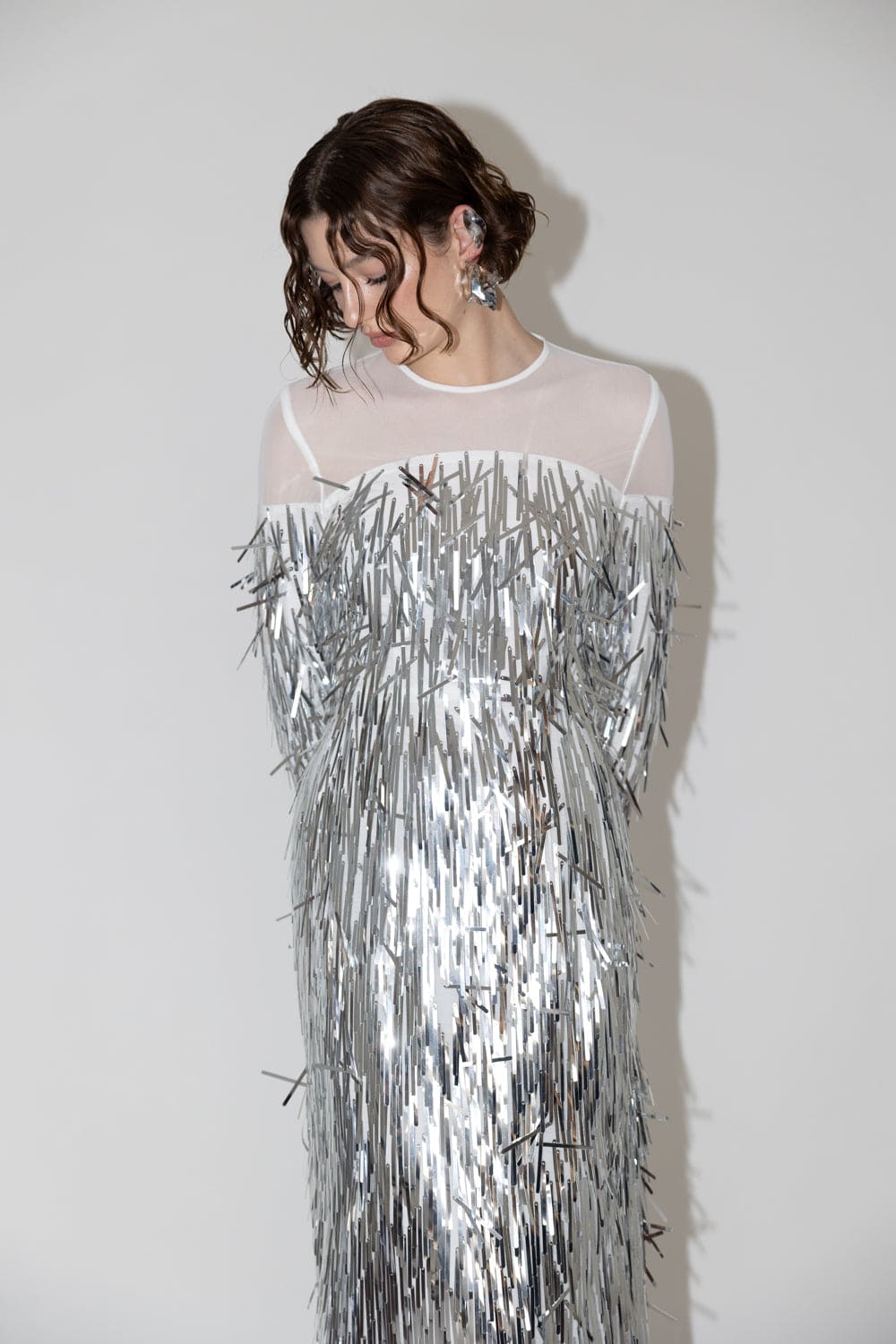 Silver Sequin Icicles Dress