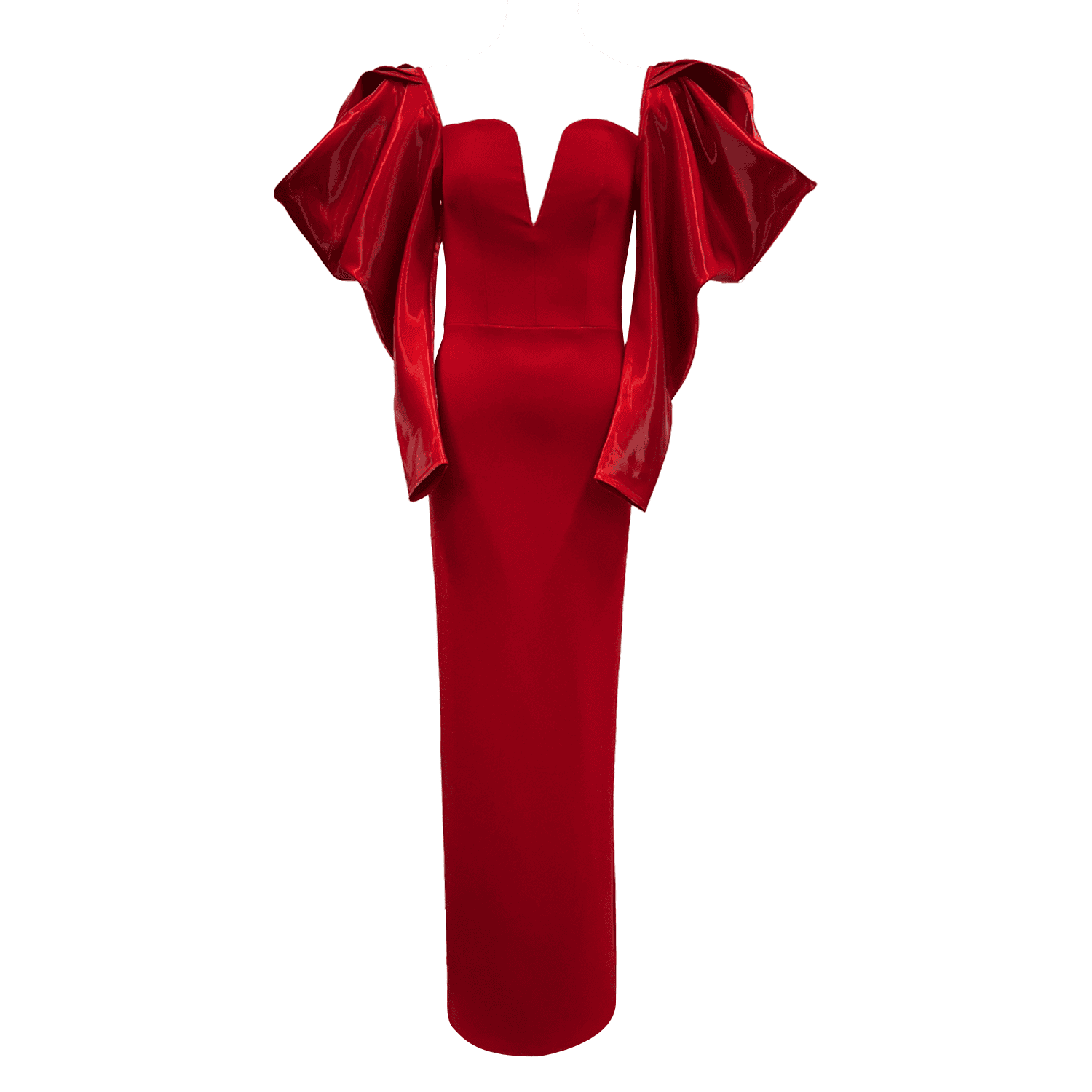 Rose Satin Sleeve Crepe Dress I Meraki Official