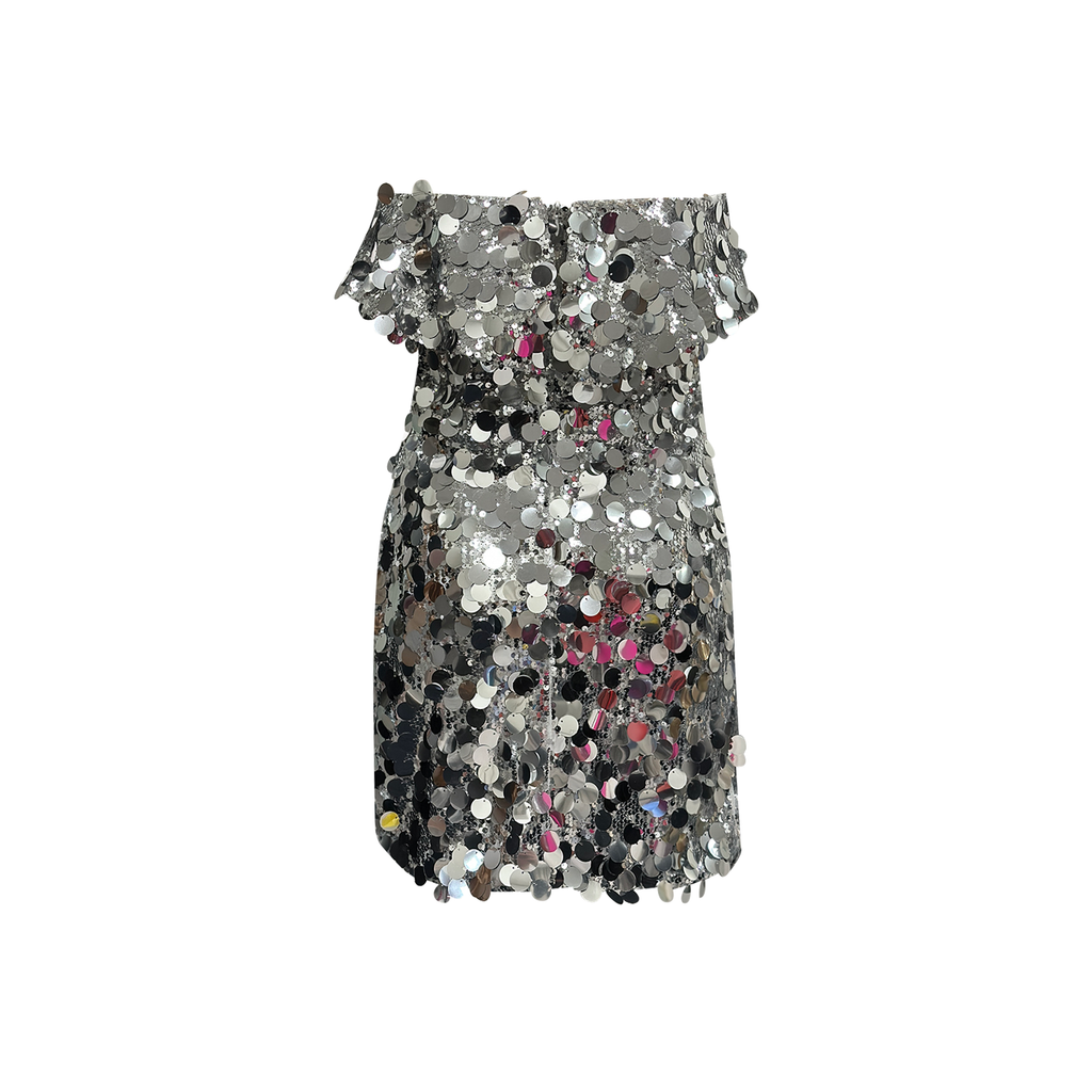 Mirrored Sequin Strapless Mini Dress I Meraki Official