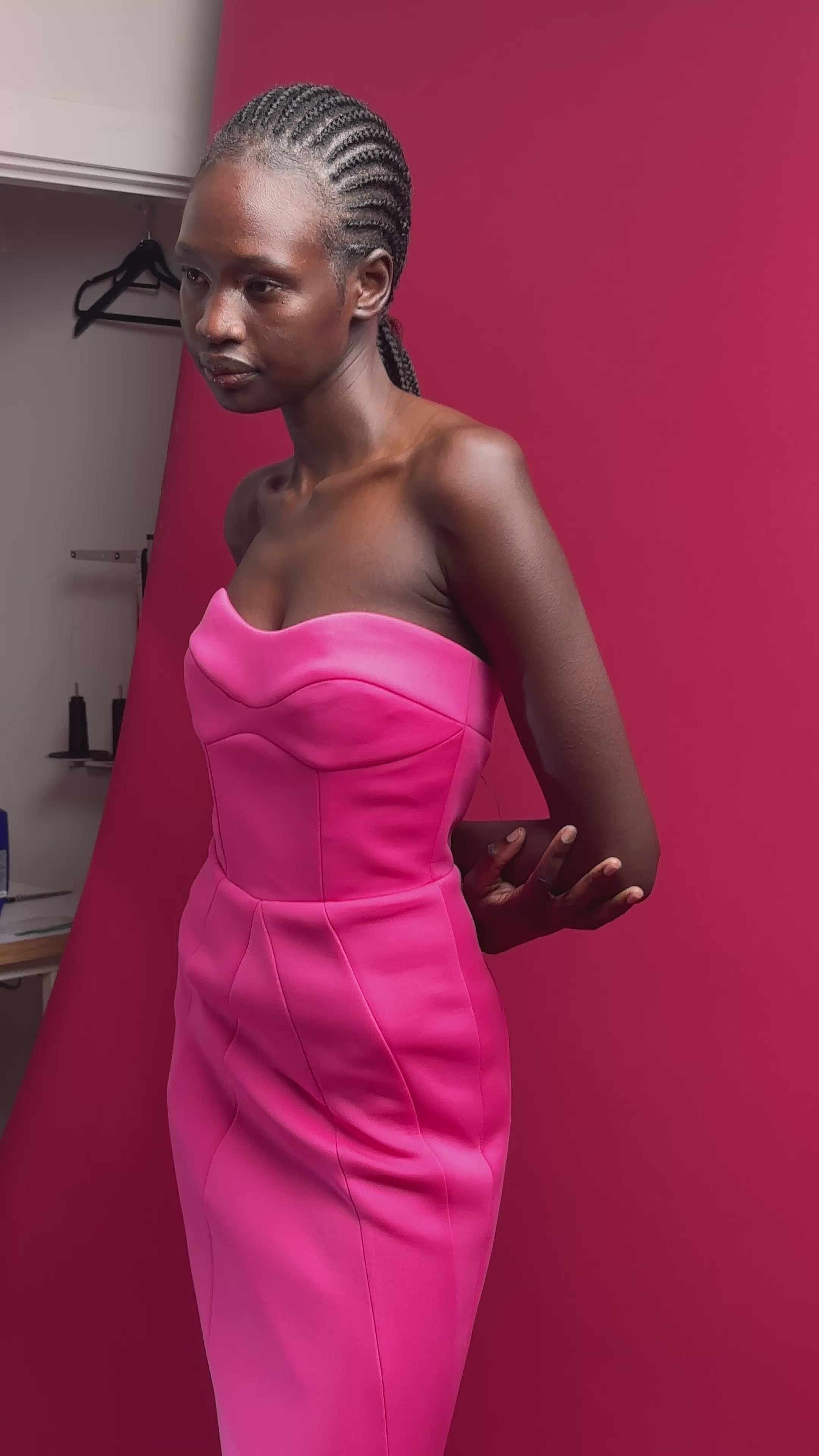 STRAPLESS NEOPRENE BALL GOWN